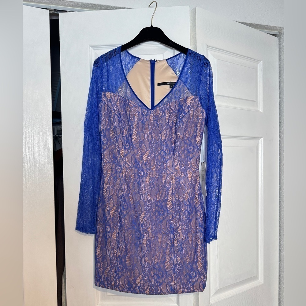Jay Godfrey Mini Lace Long Sleeve Dress